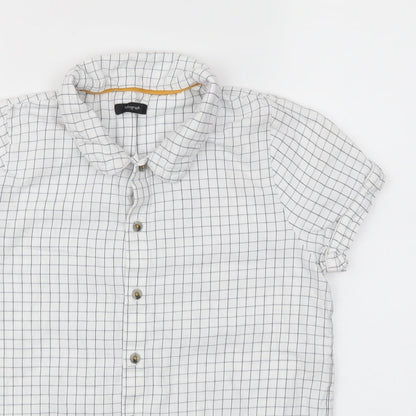 Marks & Spencer Girls White Check  Basic T-Shirt Size 11-12 Years