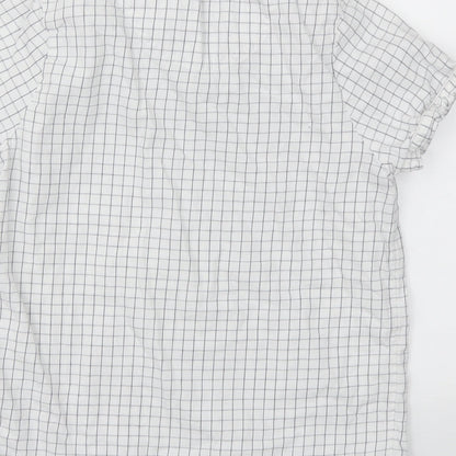 Marks & Spencer Girls White Check  Basic T-Shirt Size 11-12 Years