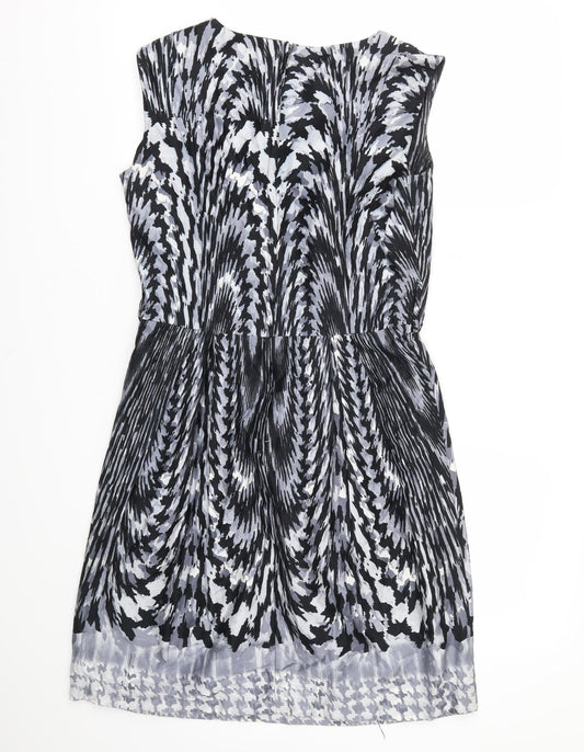 Dorothy Perkins Womens Black Argyle/Diamond  A-Line  Size 12