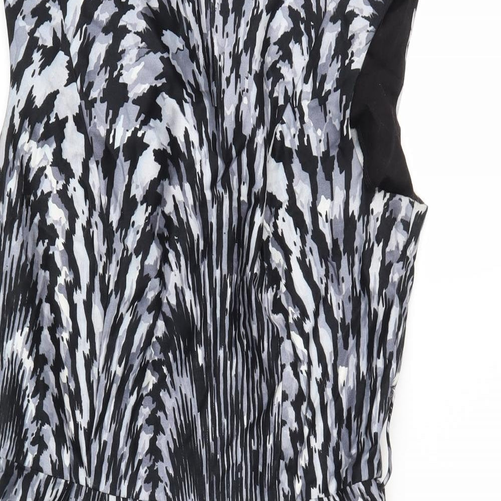 Dorothy Perkins Womens Black Argyle/Diamond  A-Line  Size 12