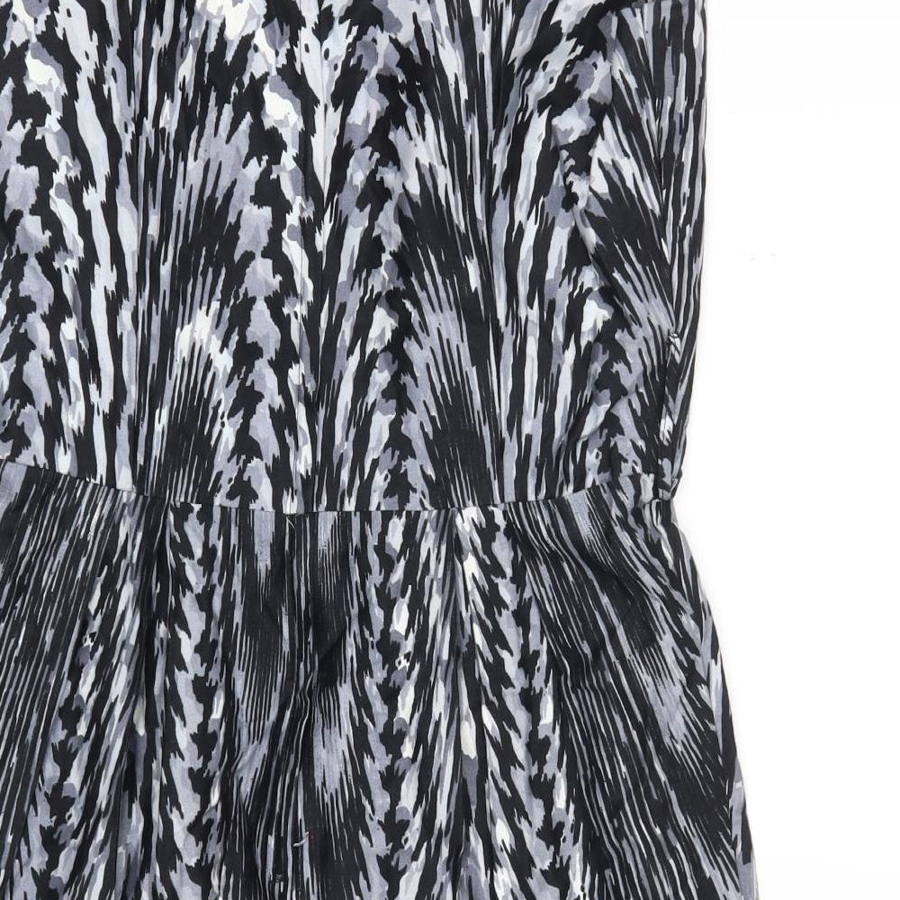 Dorothy Perkins Womens Black Argyle/Diamond  A-Line  Size 12