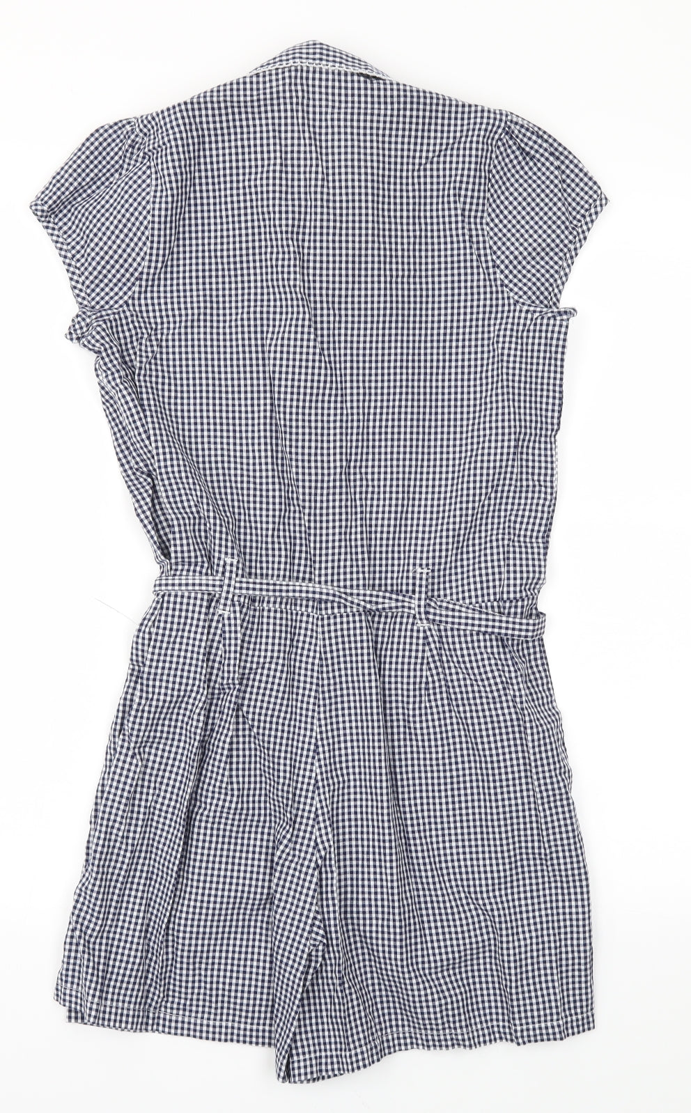 George Girls Blue Check  Jumpsuit One-Piece Size 11-12 Years