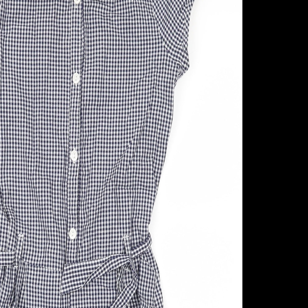 George Girls Blue Check  Jumpsuit One-Piece Size 11-12 Years