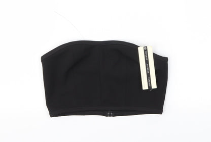 Topshop Womens Black   Cropped T-Shirt Size 8