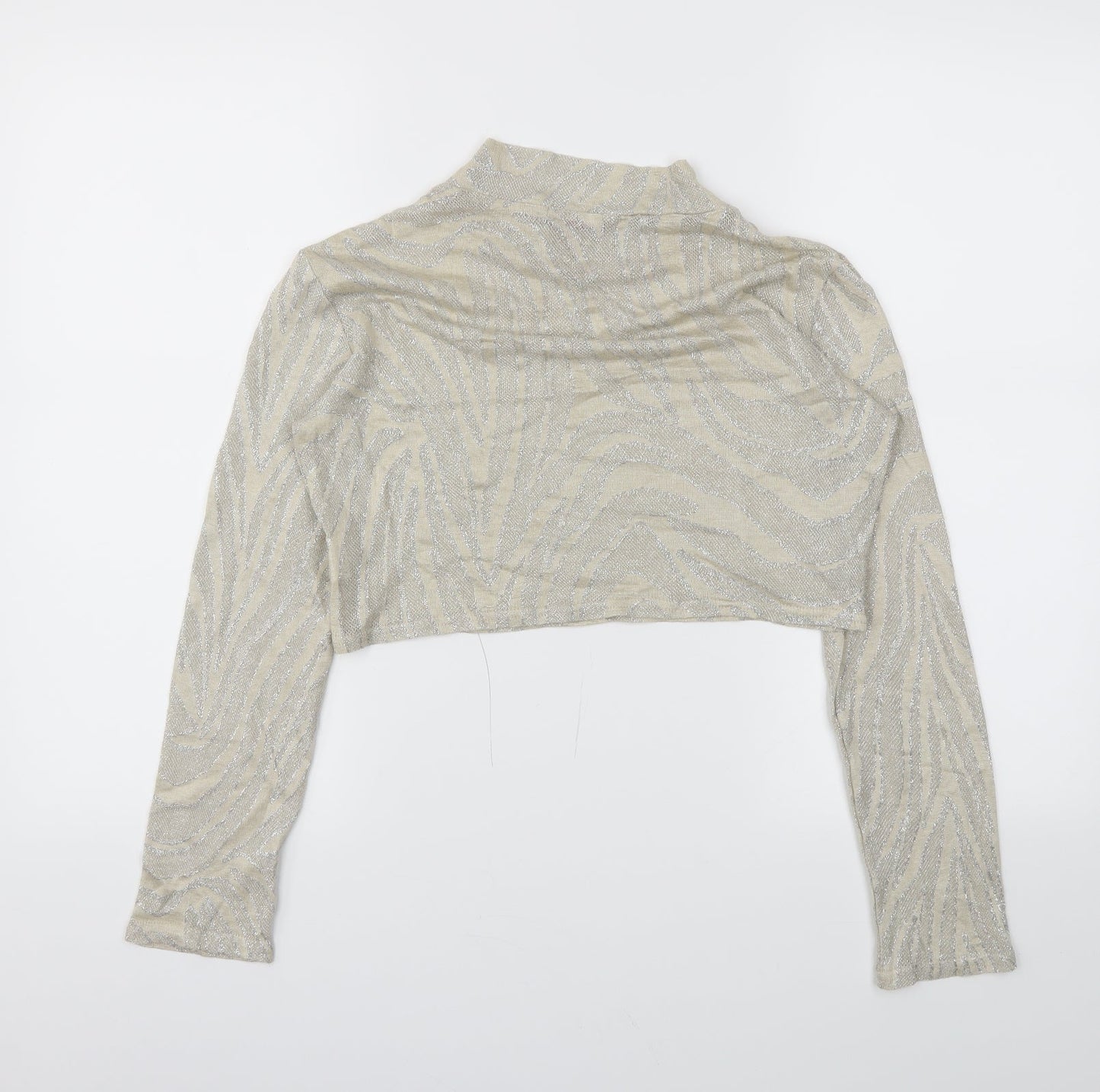 Womens UK Size 10 Evita Gold Basic T-Shirt