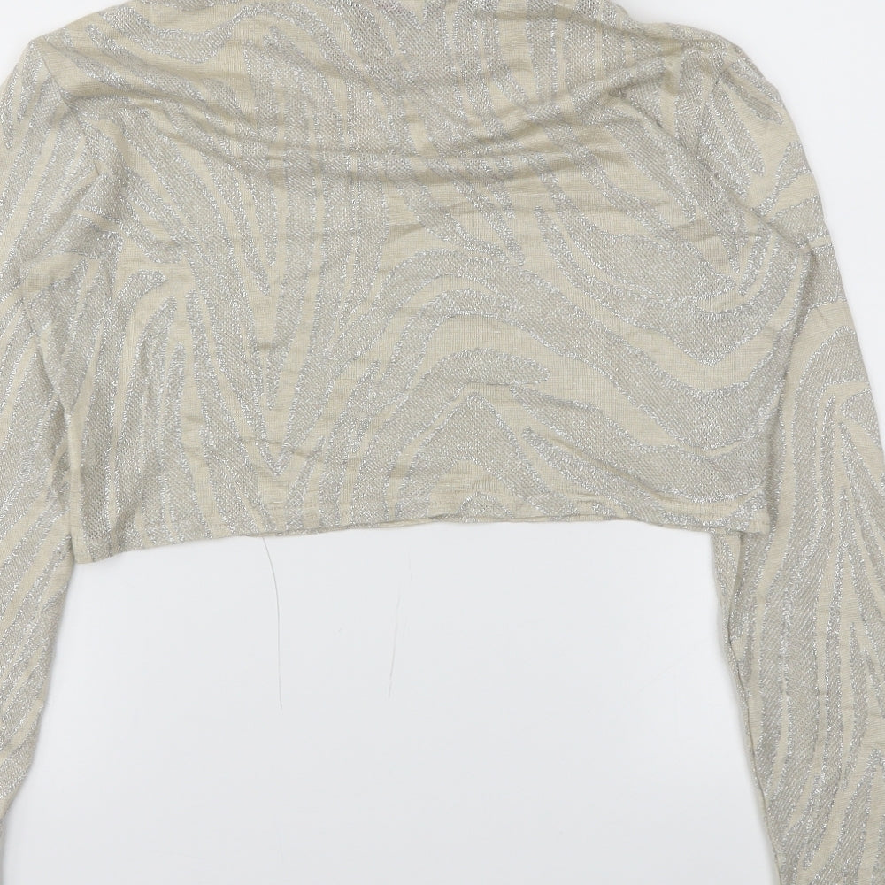 Womens UK Size 10 Evita Gold Basic T-Shirt