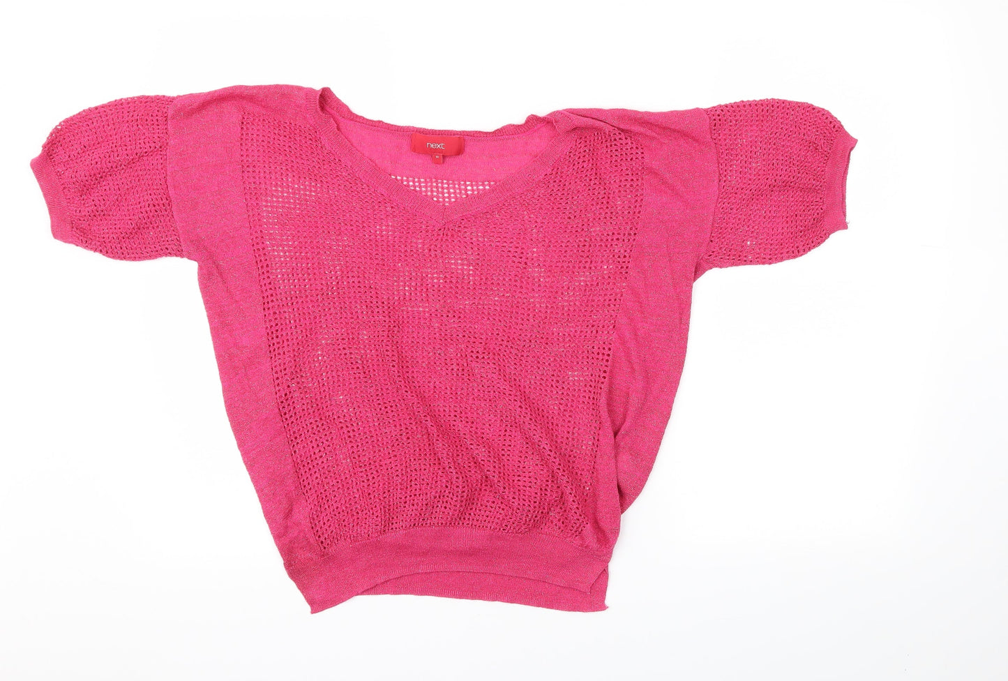 Womens UK Size 10 NEXT Pink Basic T-Shirt