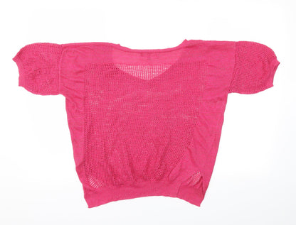 Womens UK Size 10 NEXT Pink Basic T-Shirt