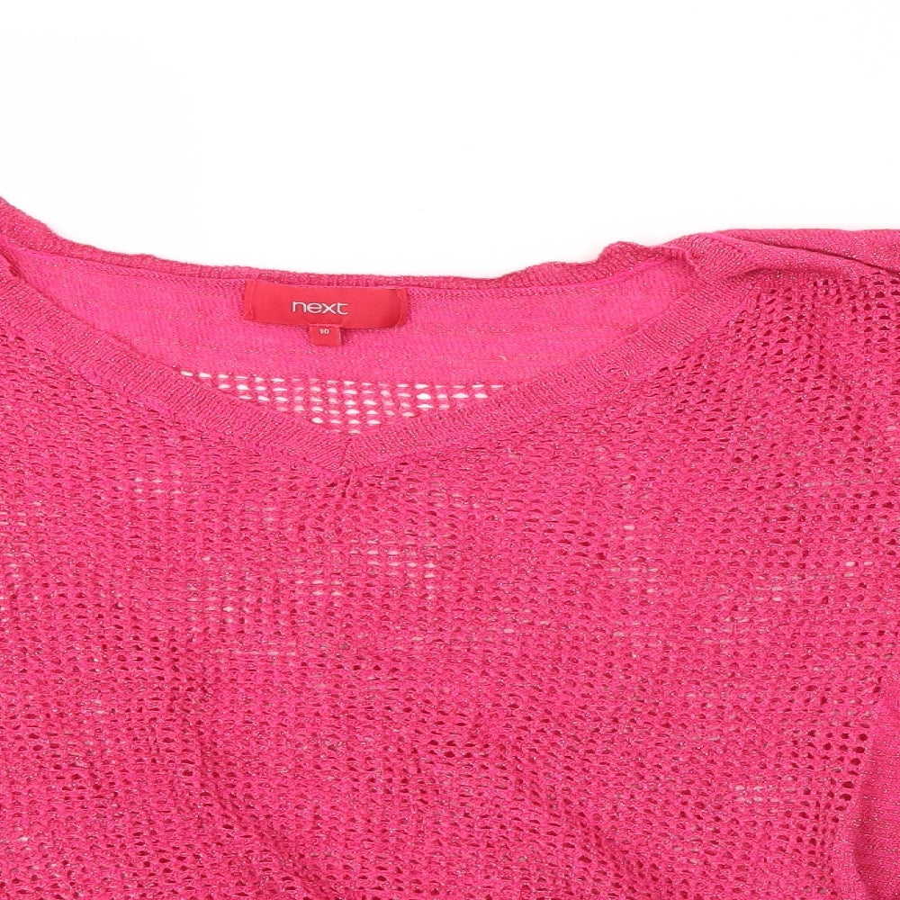 Womens UK Size 10 NEXT Pink Basic T-Shirt