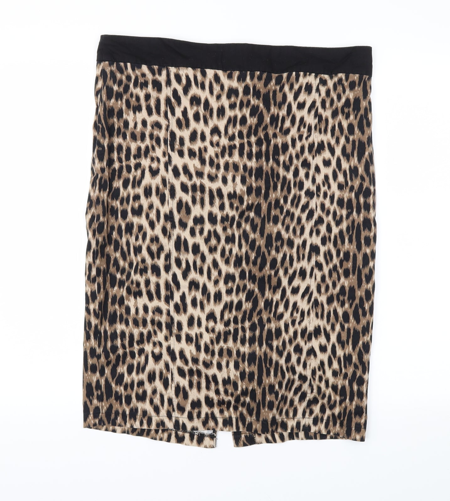 Dorothy Perkins Womens Brown Animal Print  A-Line Skirt Size 14