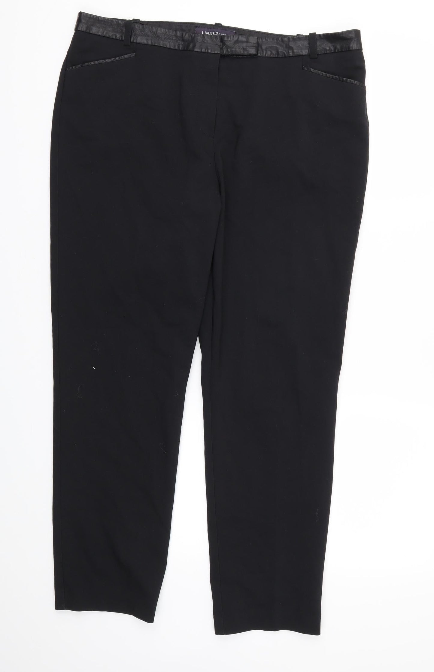 LIMETED  Womens Black   Trousers  Size 14 L27 in