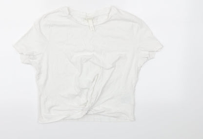 Womens UK Size M H&M White Basic T-Shirt