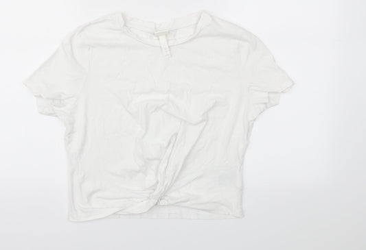 Womens UK Size M H&M White Basic T-Shirt