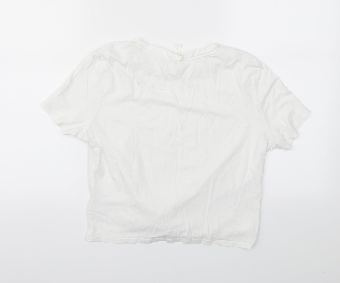 Womens UK Size M H&M White Basic T-Shirt