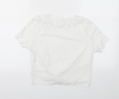 Womens UK Size M H&M White Basic T-Shirt