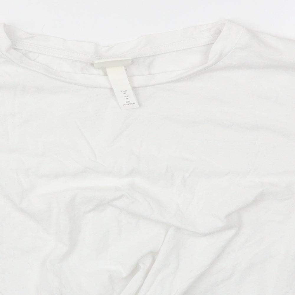 Womens UK Size M H&M White Basic T-Shirt