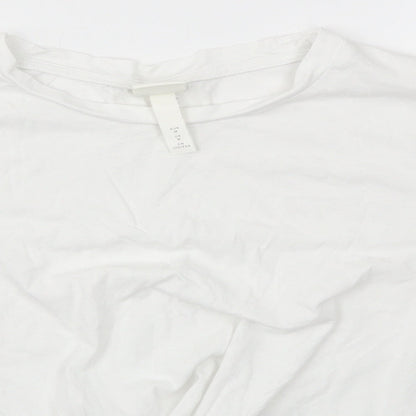 Womens UK Size M H&M White Basic T-Shirt