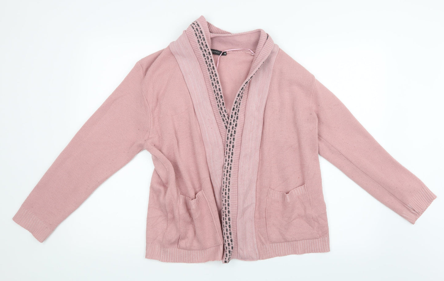 Just Elegance Womens Pink  Knit Cardigan Jumper Size M