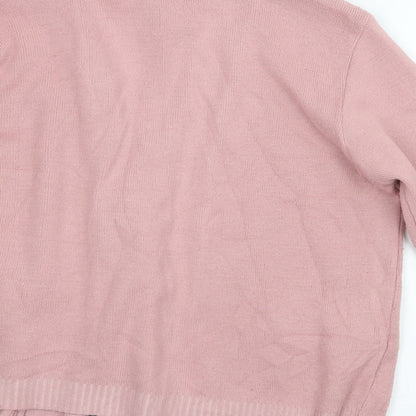 Just Elegance Womens Pink  Knit Cardigan Jumper Size M