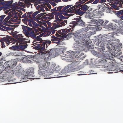 Divided by H&M Womens Purple Geometric  Cropped T-Shirt Size L
