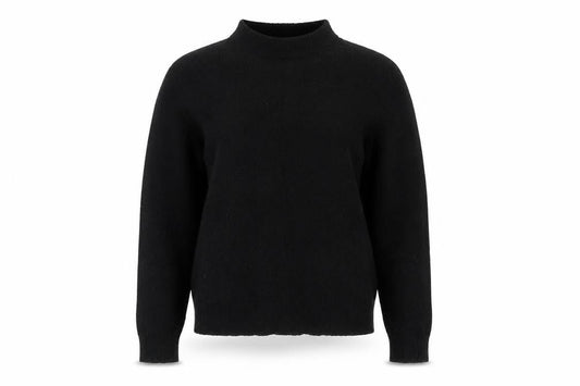 Pieces Womens Black  Knit Pullover Jumper Size L
