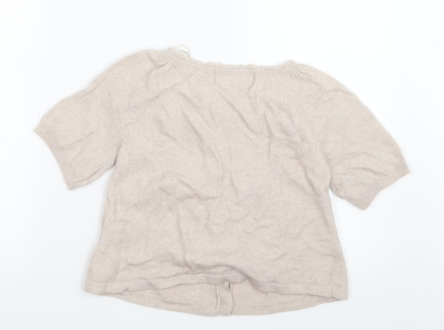 Ruler Island Womens Beige  Knit Cardigan Jumper Size 10