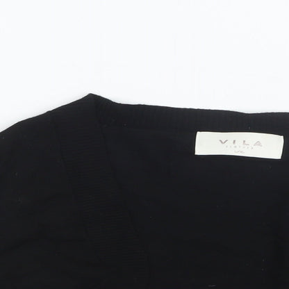 VILA Womens Black  Knit Cardigan Jumper Size L