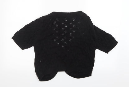 Estelle Womens Black  Knit Cardigan Jumper Size L