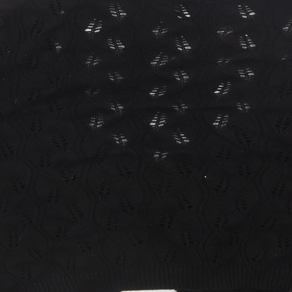 Estelle Womens Black  Knit Cardigan Jumper Size L