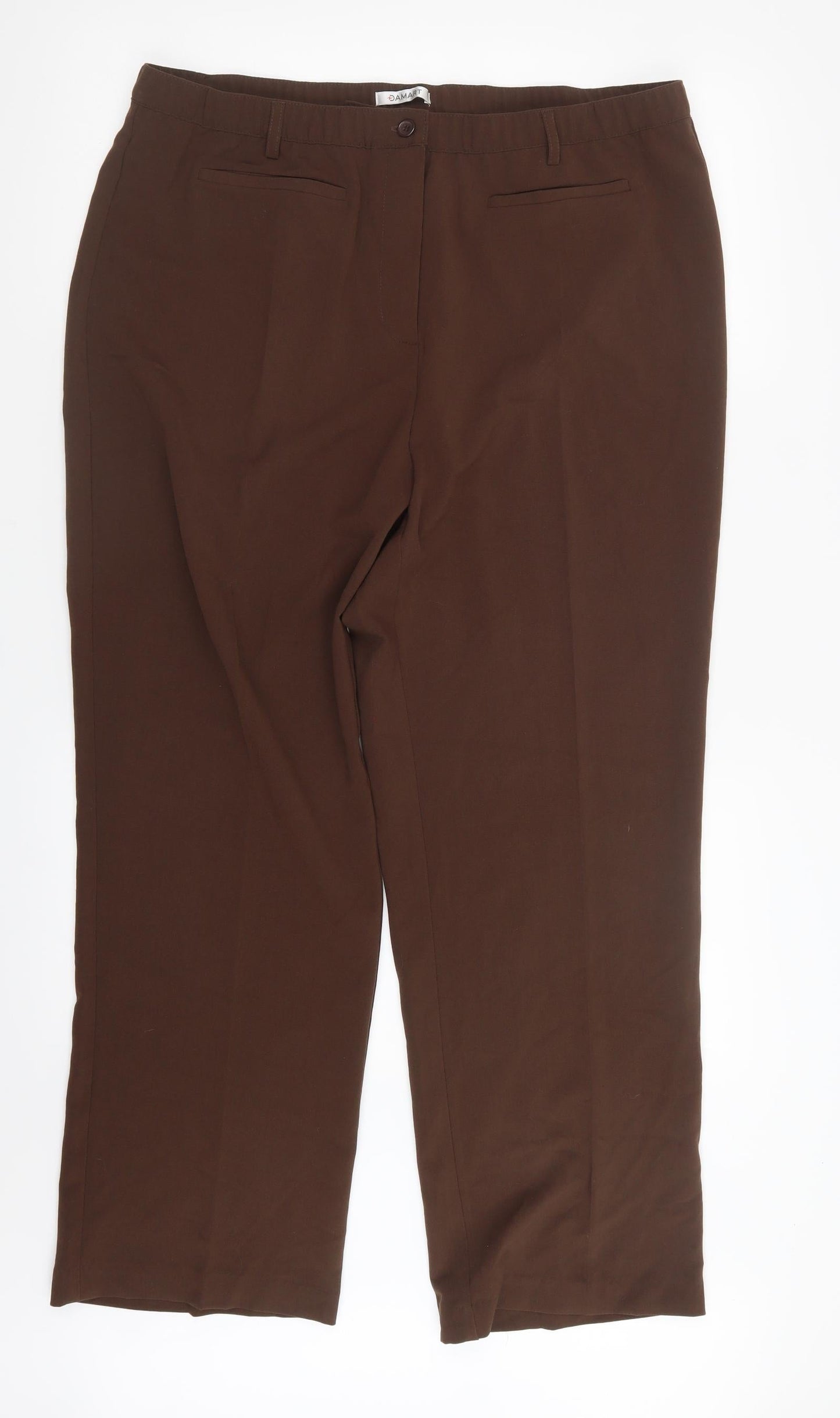 Womens UK Size 20 Damart Regular Fit  Brown Trousers
