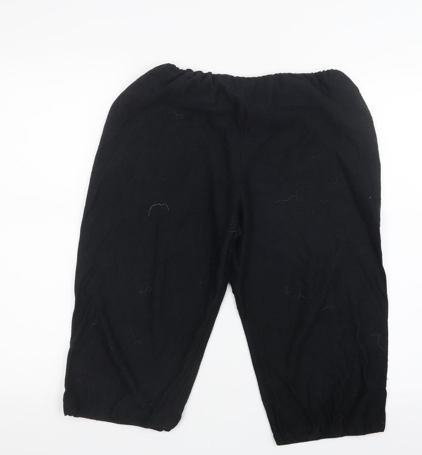 FUNNY FASHION Womens Black   Cropped Trousers Size 14