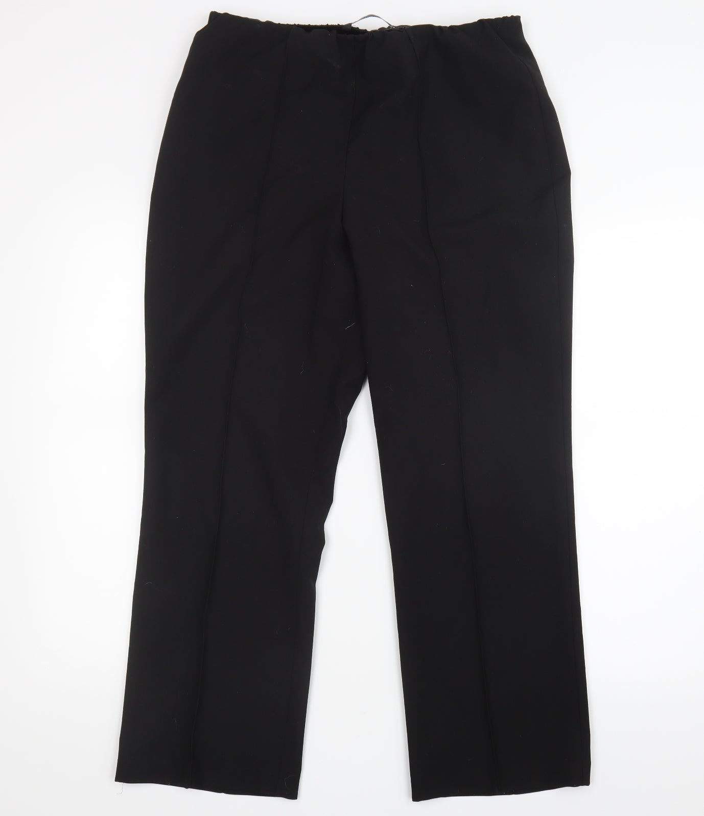 Womens UK Size 12 Preworn Regular Fit  Black Trousers