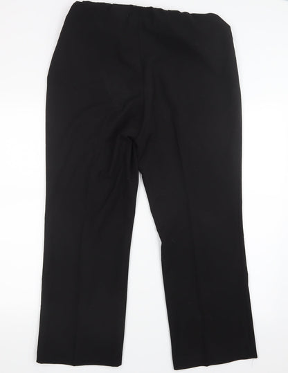 Womens UK Size 12 Preworn Regular Fit  Black Trousers