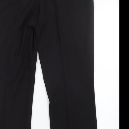 Womens UK Size 12 Preworn Regular Fit  Black Trousers
