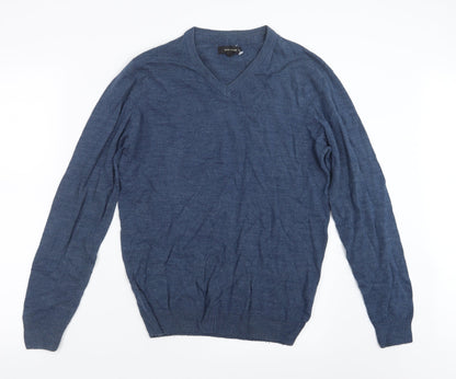River Island Mens Blue  Knit Pullover Jumper Size S