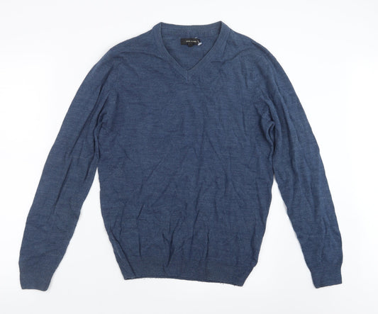 River Island Mens Blue  Knit Pullover Jumper Size S