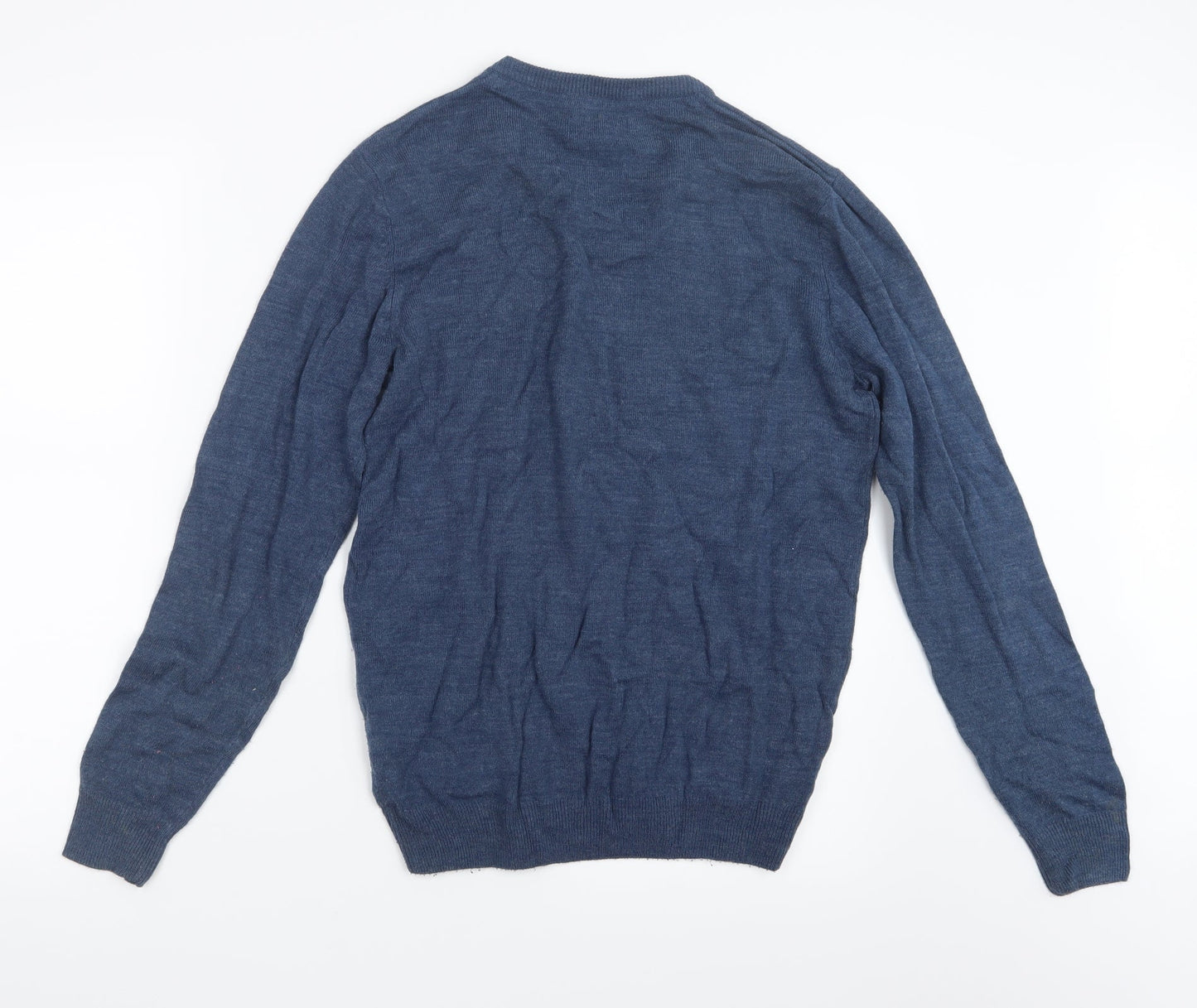 River Island Mens Blue  Knit Pullover Jumper Size S