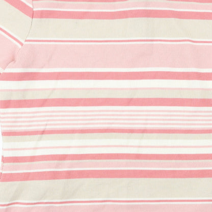 Damart  Womens Beige Striped  Henley Jumper Size 14