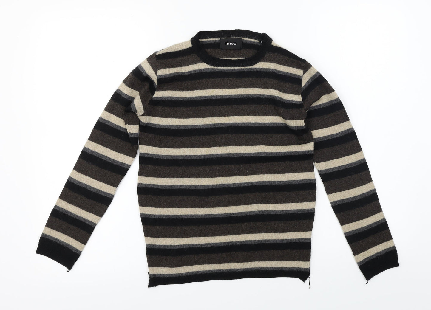 Linea Womens Brown Striped  Pullover Jumper Size 8