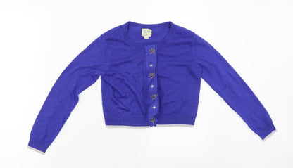 Yumi  Girls Blue   Cardigan Jumper Size 9-10 Years