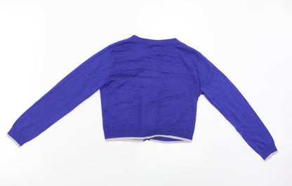 Yumi  Girls Blue   Cardigan Jumper Size 9-10 Years