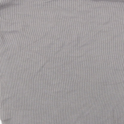 Afibel  Womens Grey Striped  Pullover Jumper Size 10