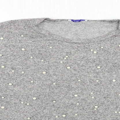 Zara Womens Grey   Pullover Jumper Size M