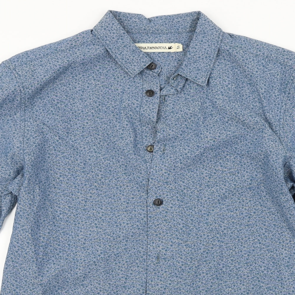 RJR.John Rocha  Mens Blue    Button-Up Size S