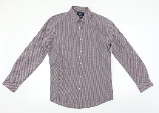 F&F  Mens Red Check   Button-Up Size 15