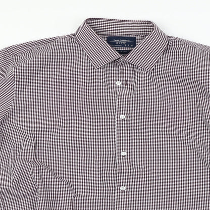 F&F  Mens Red Check   Button-Up Size 15