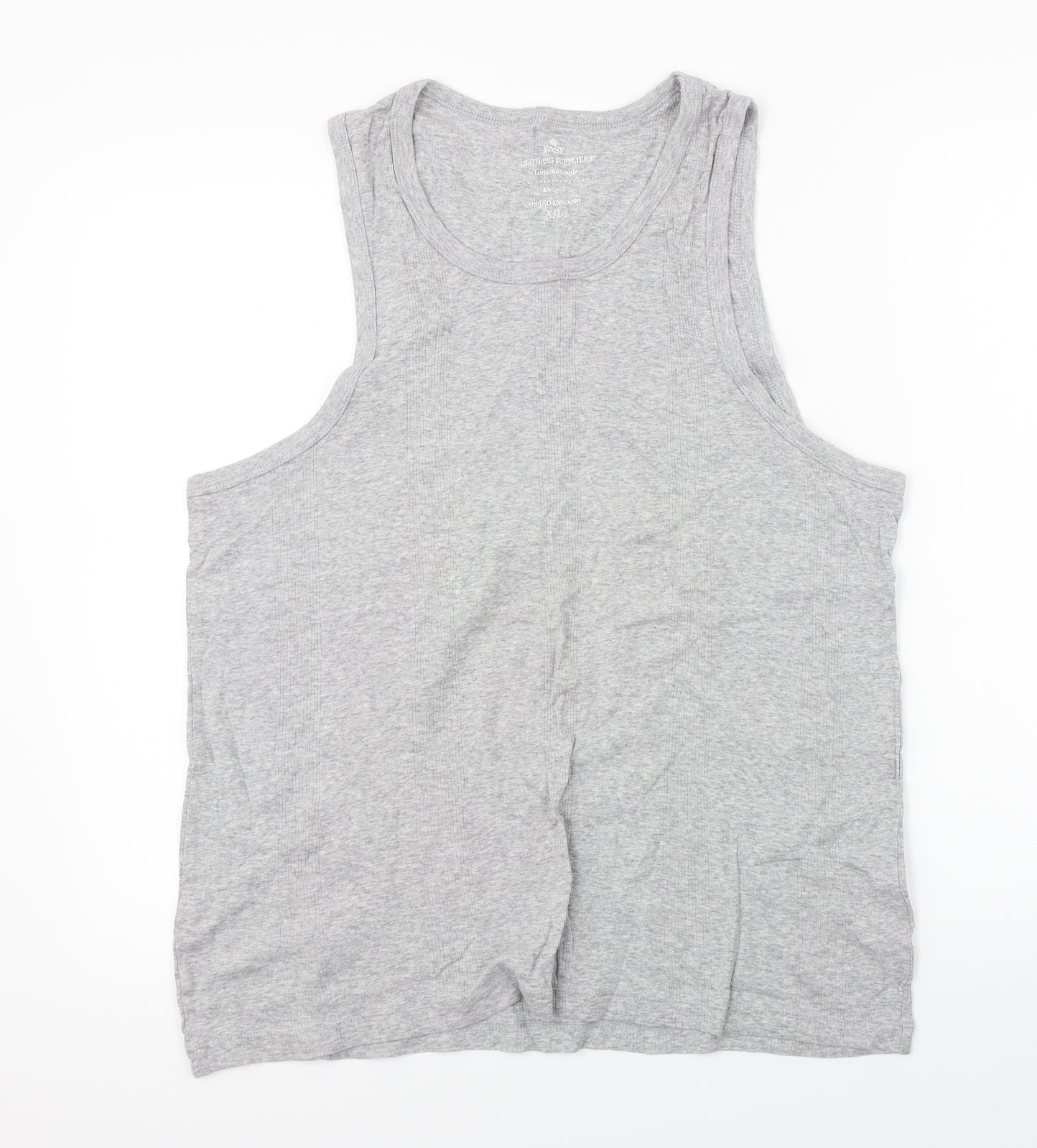 cotton suppliers Womens Grey   Basic Tank Size 2XL