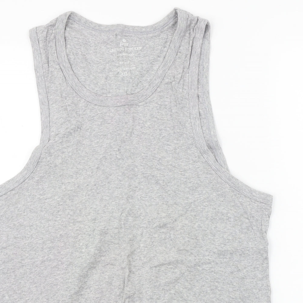cotton suppliers Womens Grey   Basic Tank Size 2XL