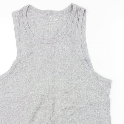 cotton suppliers Womens Grey   Basic Tank Size 2XL