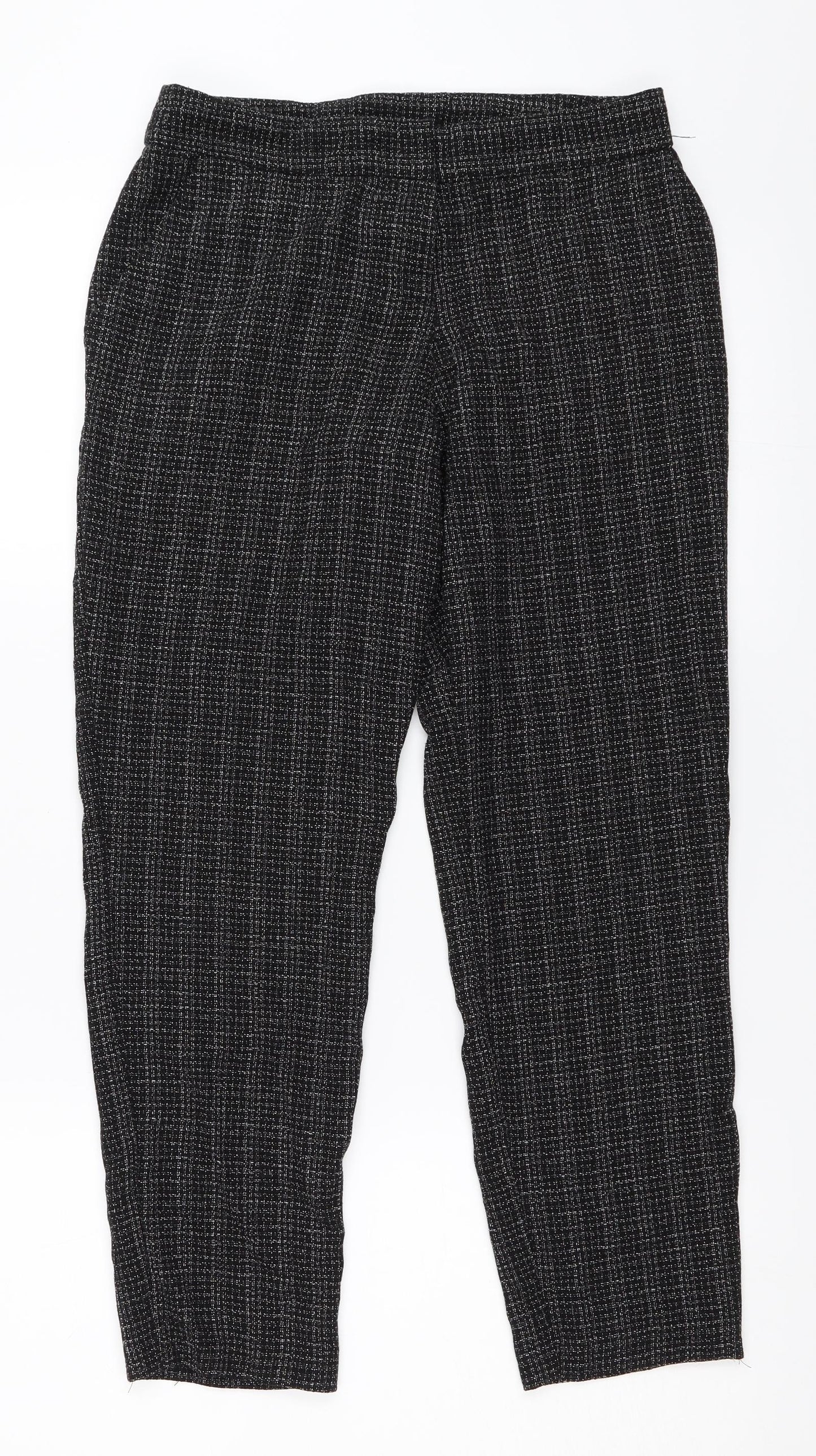 Womens UK Size 6 Dorothy Perkins Regular Fit Capri Black Trousers